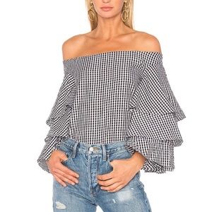 Endless Rose x Revolve Top Black & White Gingham